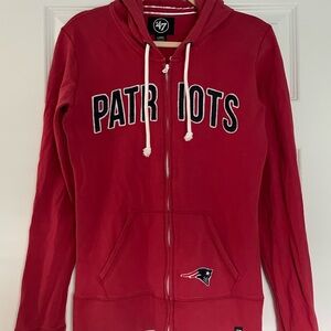 47 Brand New England Patriots Red Zip Up Hoodie Women’s